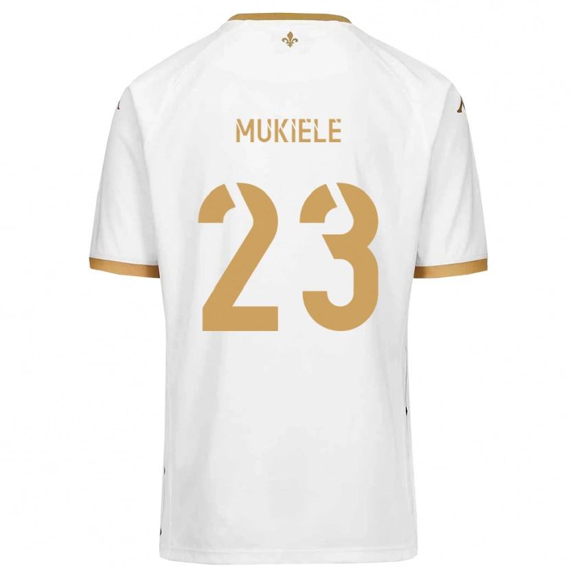 Danxen Herren Norvin Mukiele #23 Weiß Gold Auswärtstrikot Trikot 2025/26 T-Shirt