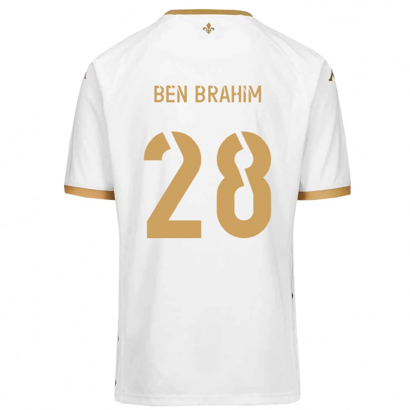 Danxen Herren Samir Ben Brahim #28 Weiß Gold Auswärtstrikot Trikot 2025/26 T-Shirt