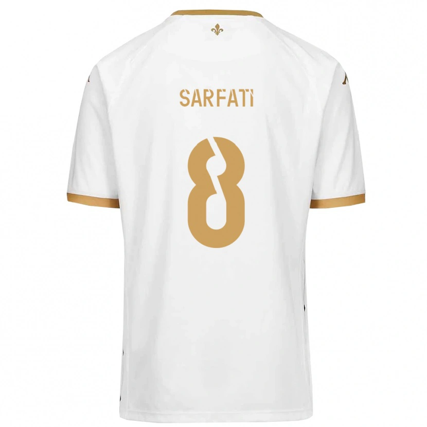 Danxen Herren Isaac Sarfati #8 Weiß Gold Auswärtstrikot Trikot 2025/26 T-Shirt