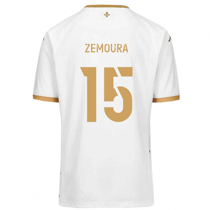 Danxen Herren Yohan Zemoura #15 Weiß Gold Auswärtstrikot Trikot 2025/26 T-Shirt