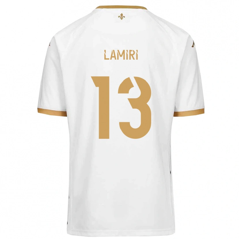 Danxen Herren Nadil Lamiri #13 Weiß Gold Auswärtstrikot Trikot 2025/26 T-Shirt