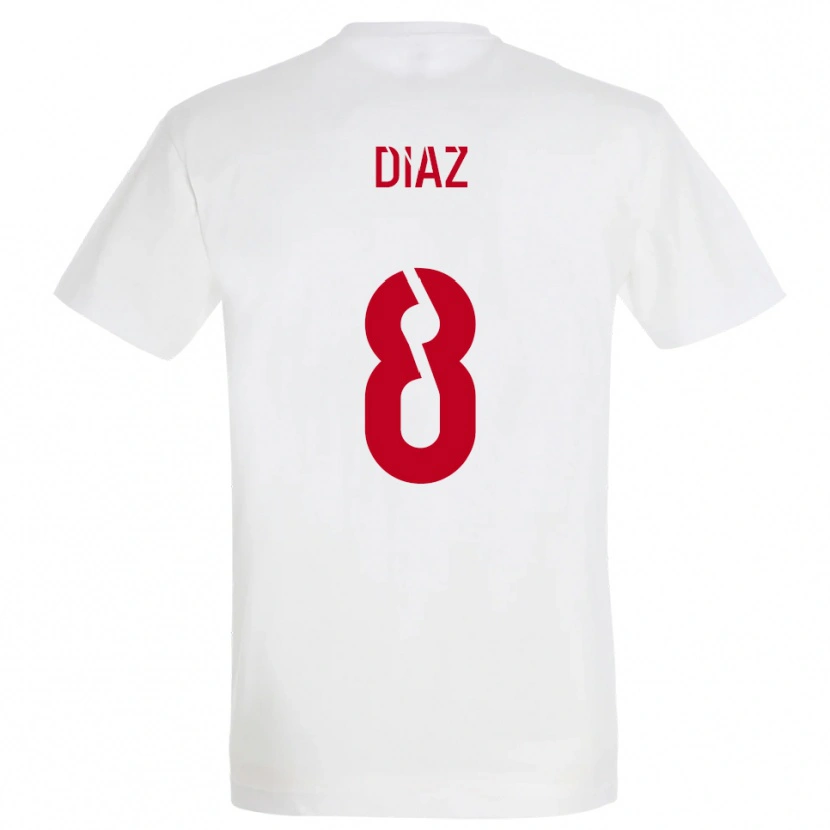 Danxen Herren Ryan Diaz #8 Weiß Rot Gelb Auswärtstrikot Trikot 2025/26 T-Shirt