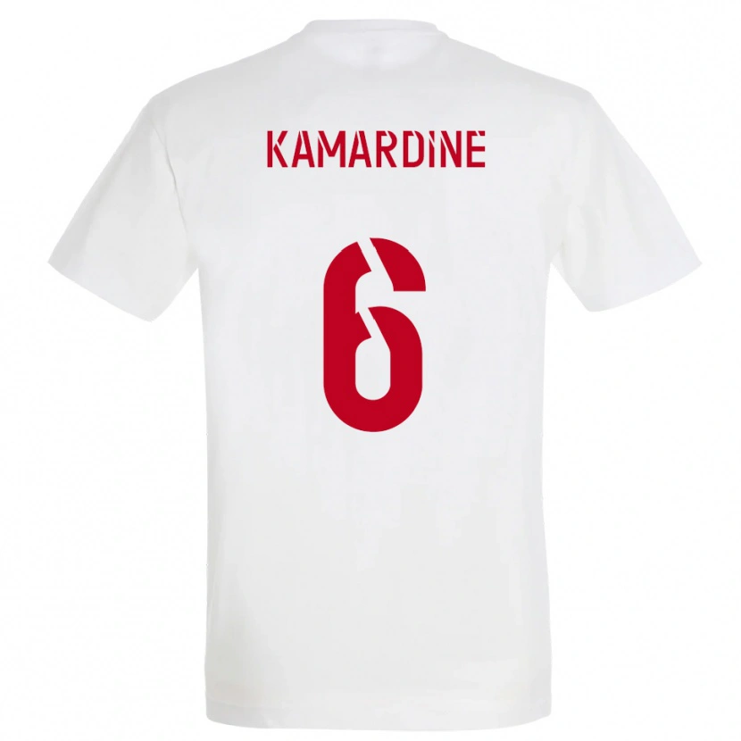 Danxen Herren Mohamed Kamardine #6 Weiß Rot Gelb Auswärtstrikot Trikot 2025/26 T-Shirt