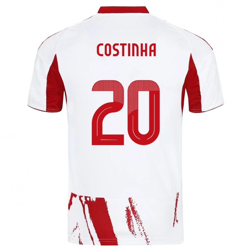 Danxen Herren Costinha #20 Weiß Rot Auswärtstrikot Trikot 2025/26 T-Shirt