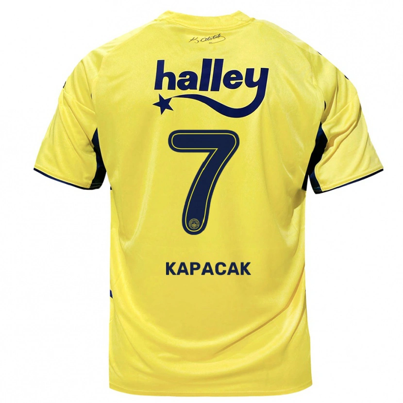 Danxen Herren Burak Kapacak #7 Gelb Marineblau Auswärtstrikot Trikot 2025/26 T-Shirt