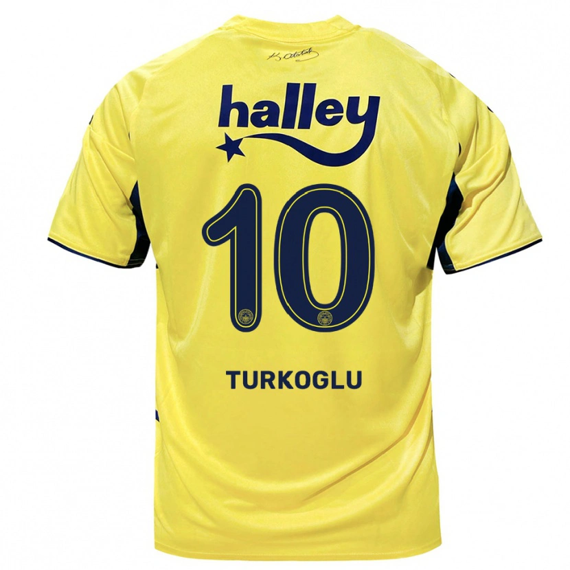 Danxen Herren Ece Türkoğlu #10 Gelb Marineblau Auswärtstrikot Trikot 2025/26 T-Shirt