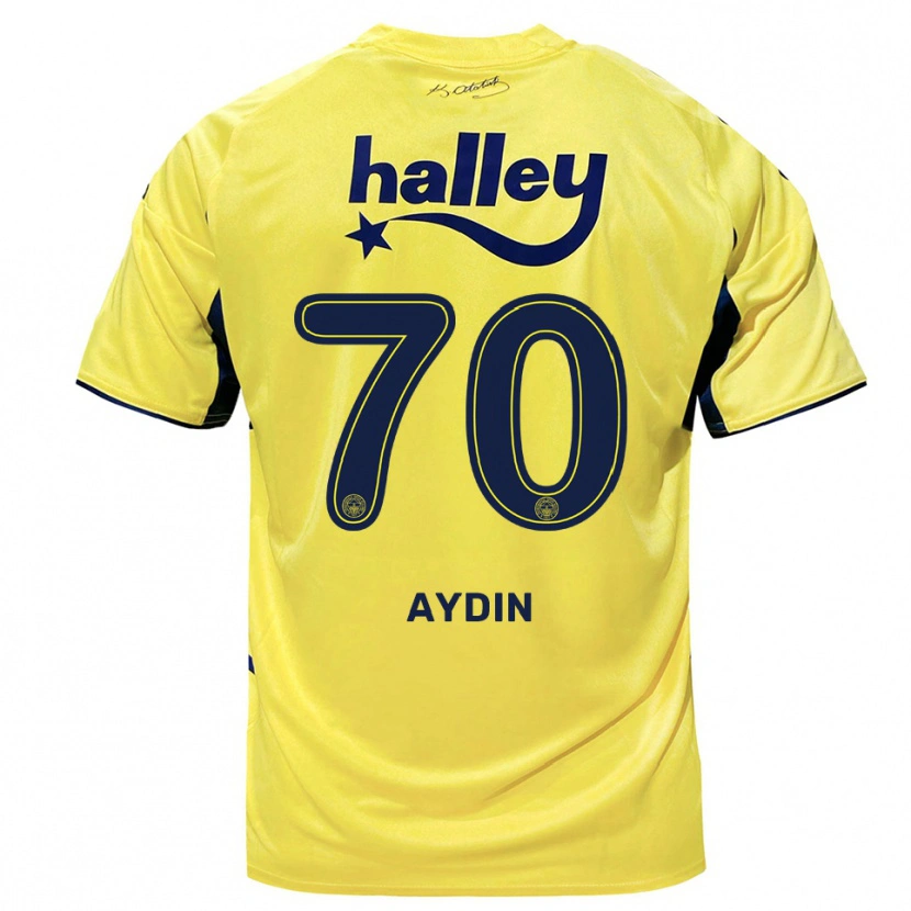 Danxen Herren Oğuz Aydın #70 Gelb Marineblau Auswärtstrikot Trikot 2025/26 T-Shirt