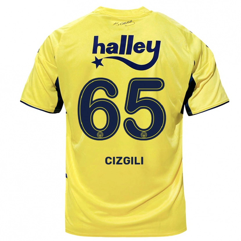 Danxen Herren Muharrem Cizgili #65 Gelb Marineblau Auswärtstrikot Trikot 2025/26 T-Shirt
