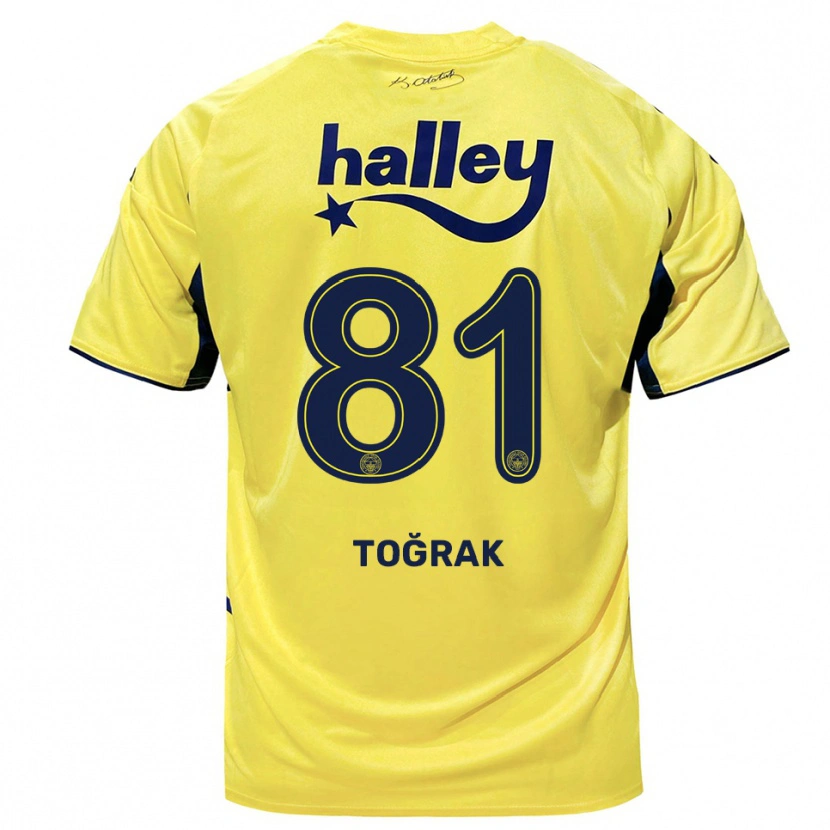 Danxen Herren Şükür Toğrak #81 Gelb Marineblau Auswärtstrikot Trikot 2025/26 T-Shirt