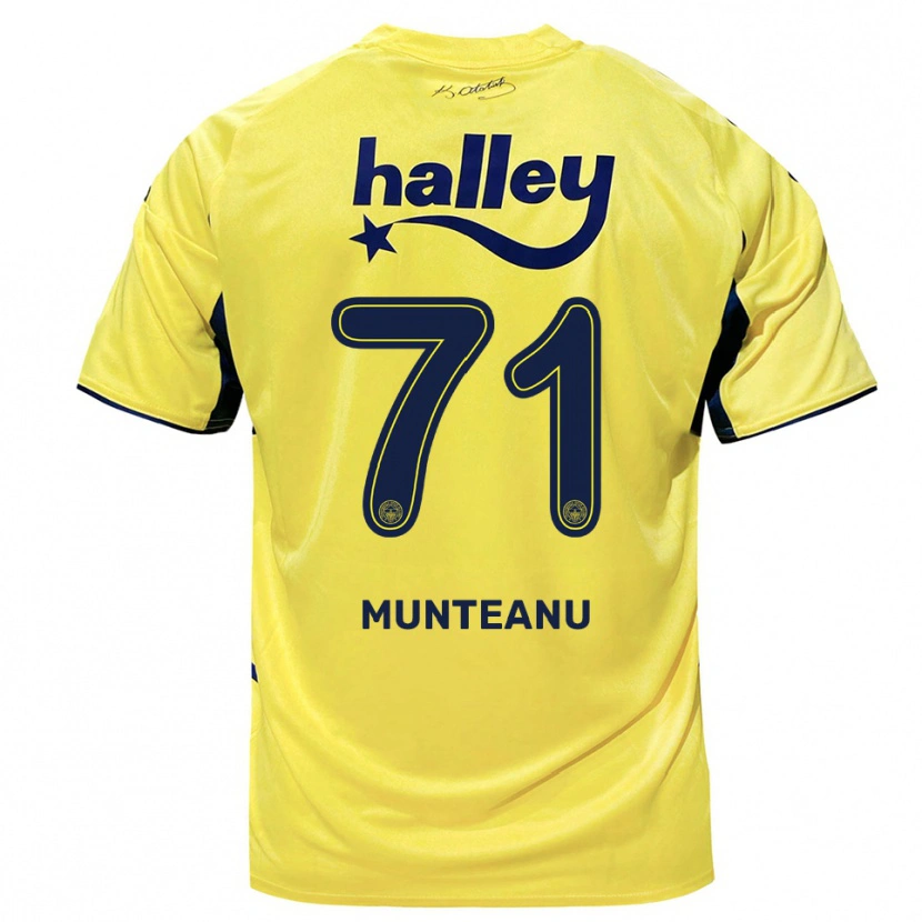 Danxen Herren Natalia Munteanu #71 Gelb Marineblau Auswärtstrikot Trikot 2025/26 T-Shirt