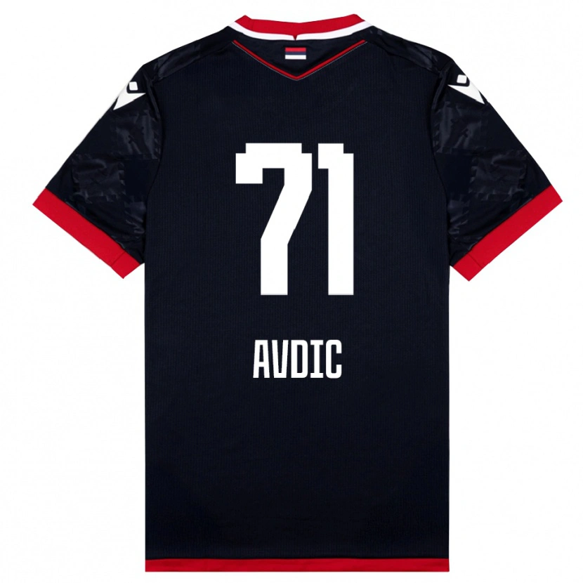Danxen Herren Adem Avdic #71 Schwarz Rot Auswärtstrikot Trikot 2025/26 T-Shirt