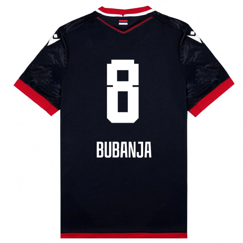 Danxen Herren Igor Bubanja #8 Schwarz Rot Auswärtstrikot Trikot 2025/26 T-Shirt