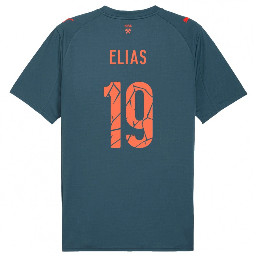 Danxen Herren Kauã Elias #19 Marineblau Rot Auswärtstrikot Trikot 2025/26 T-Shirt