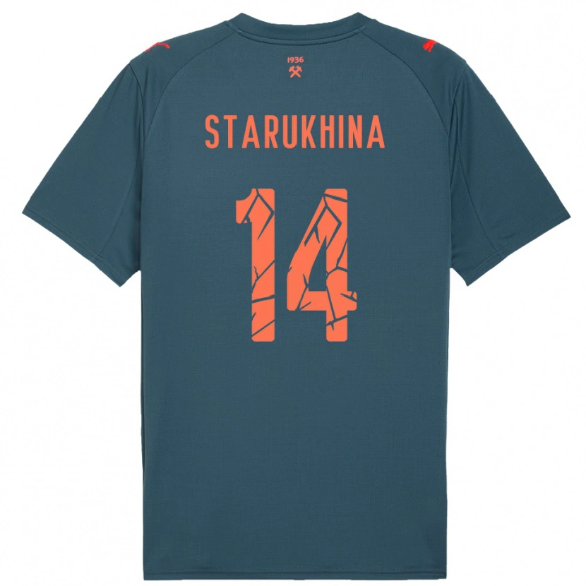Danxen Herren Alina Starukhina #14 Marineblau Rot Auswärtstrikot Trikot 2025/26 T-Shirt