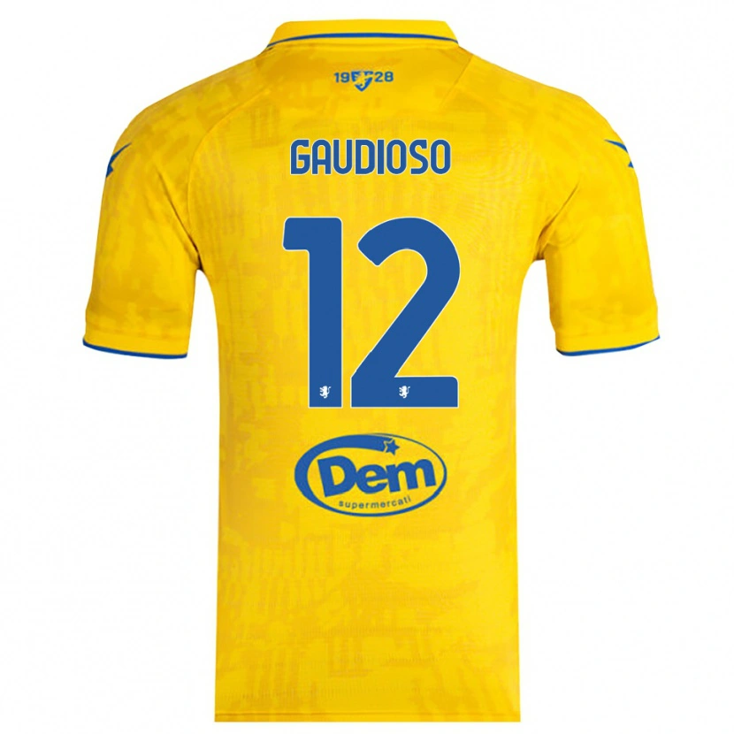 Danxen Damen Gianmaria Gaudioso #12 Gelb Blau Heimtrikot Trikot 2025/26 T-Shirt