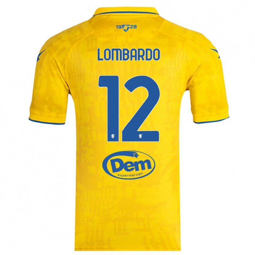 Danxen Damen Alessandro Lombardo #12 Gelb Blau Heimtrikot Trikot 2025/26 T-Shirt