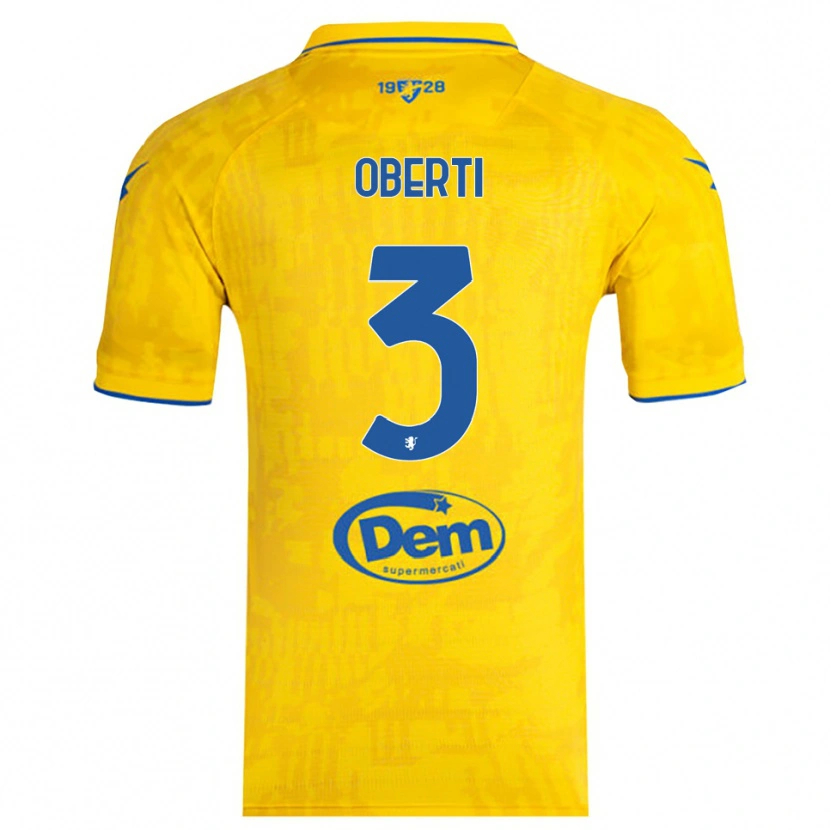 Danxen Damen Matteo Oberti #3 Gelb Blau Heimtrikot Trikot 2025/26 T-Shirt
