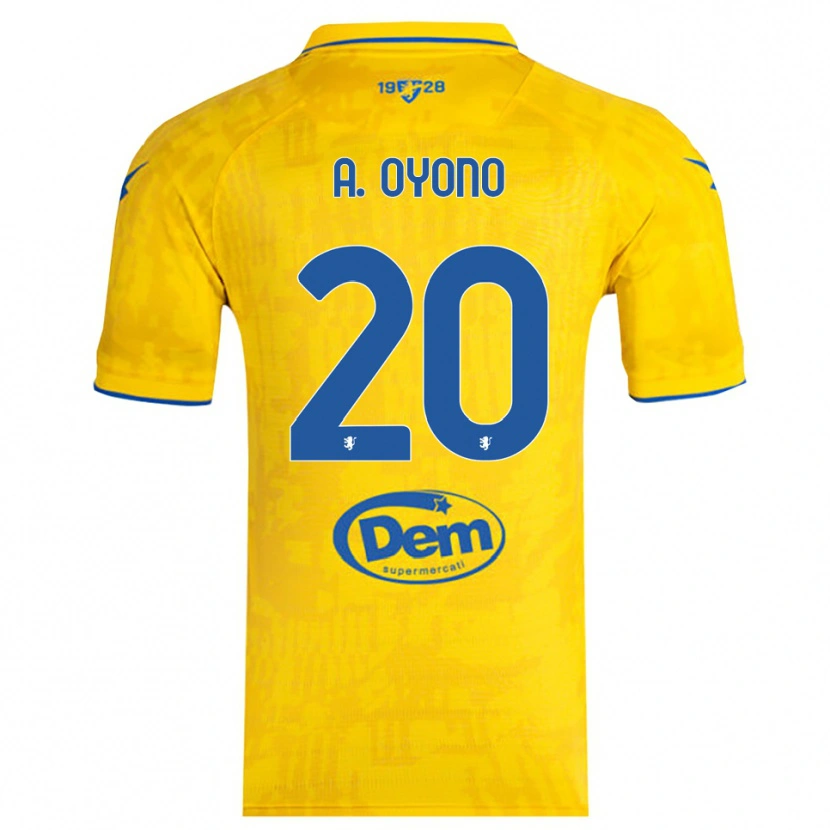 Danxen Damen Anthony Oyono #20 Gelb Blau Heimtrikot Trikot 2025/26 T-Shirt