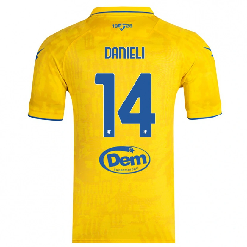 Danxen Damen Lorenzo Danieli #14 Gelb Blau Heimtrikot Trikot 2025/26 T-Shirt