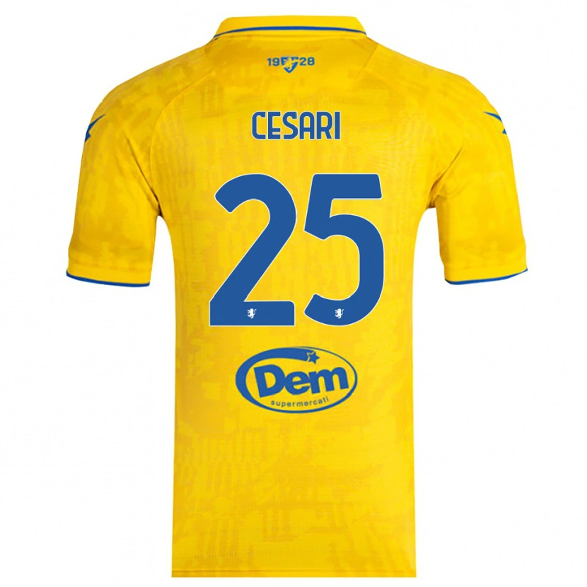 Danxen Damen Nicolò Cesari #25 Gelb Blau Heimtrikot Trikot 2025/26 T-Shirt