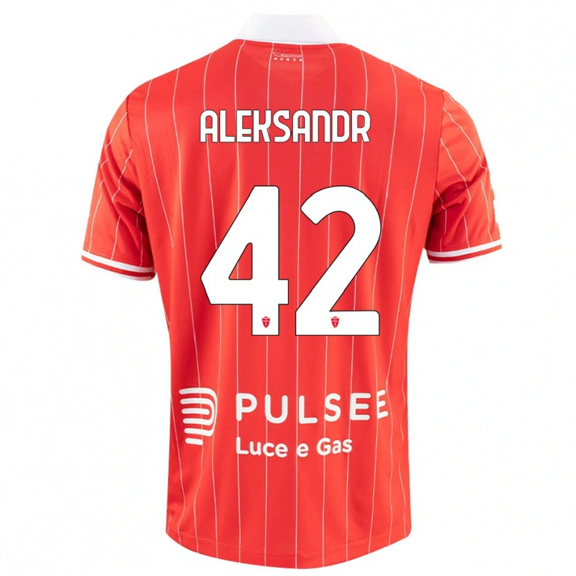 Danxen Damen Aleksandr Ballabio #42 Rot Weiß Heimtrikot Trikot 2025/26 T-Shirt