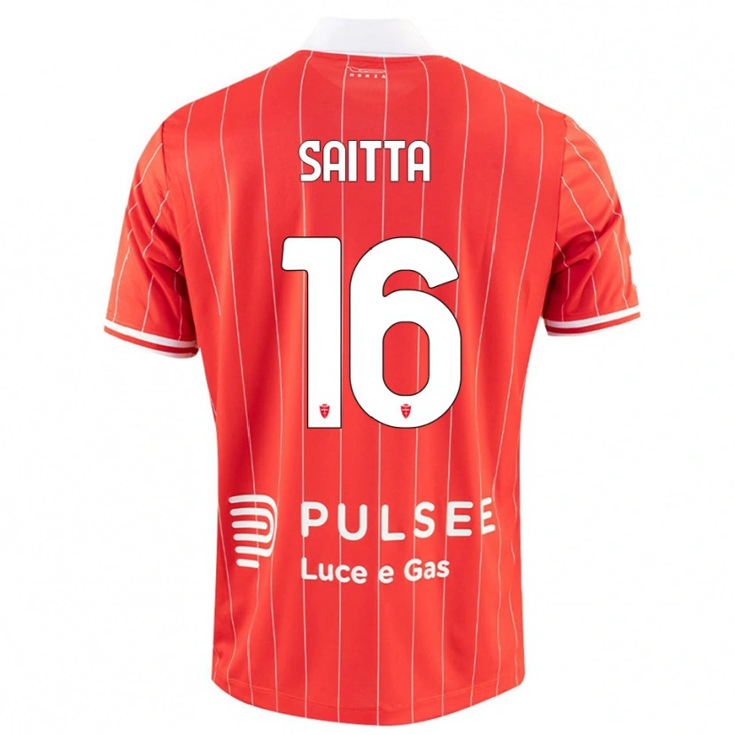 Danxen Damen Mattia Saitta #16 Rot Weiß Heimtrikot Trikot 2025/26 T-Shirt