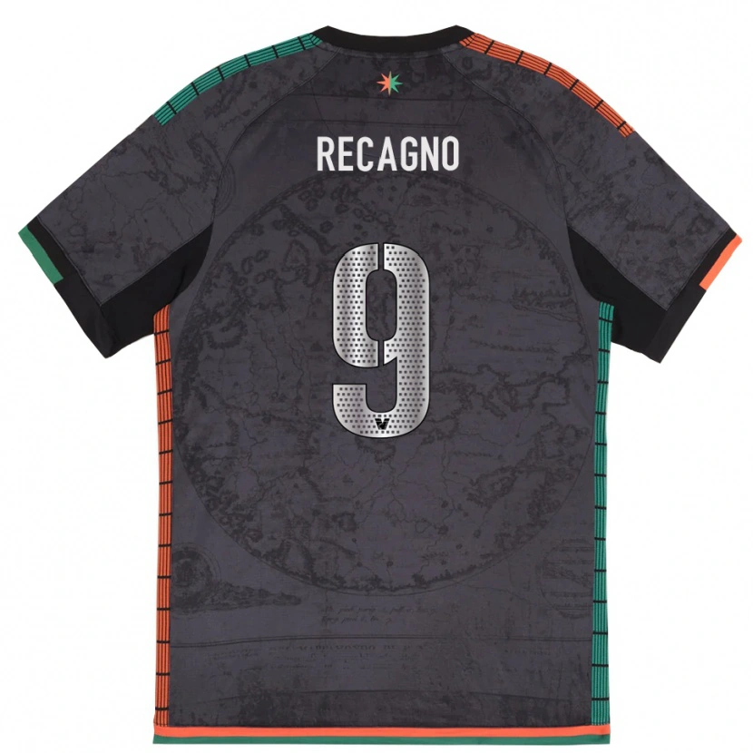 Danxen Damen Francesco Recagno #9 Dunkelgrau Heimtrikot Trikot 2025/26 T-Shirt