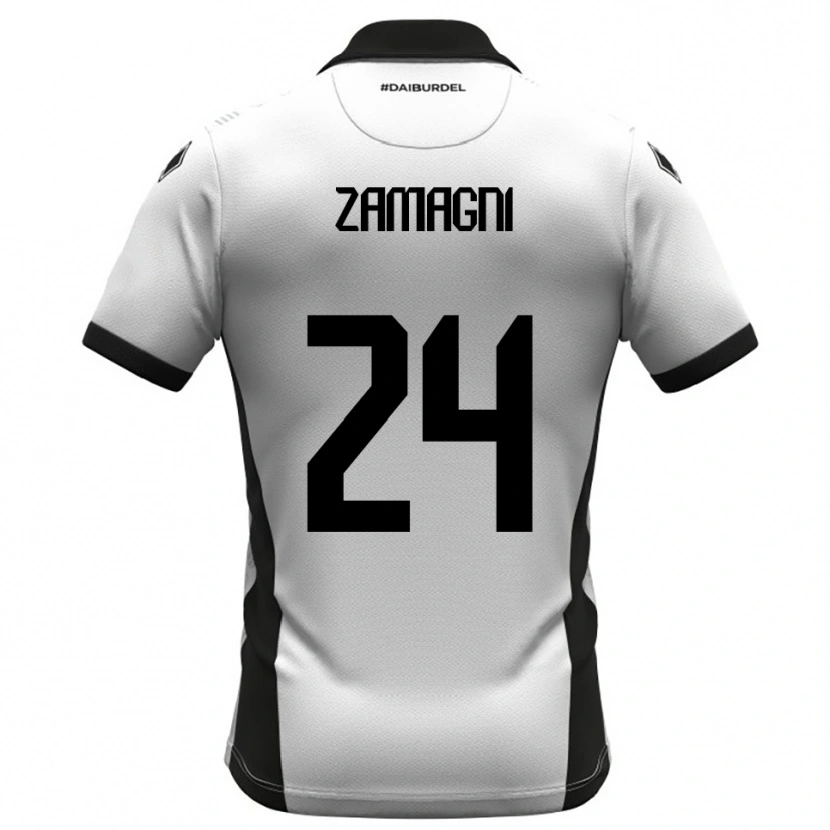 Danxen Damen Davide Zamagni #24 Weiß Schwarz Orange Heimtrikot Trikot 2025/26 T-Shirt