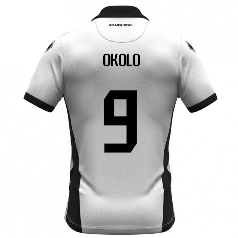Danxen Damen Daniel Okolo #9 Weiß Schwarz Orange Heimtrikot Trikot 2025/26 T-Shirt