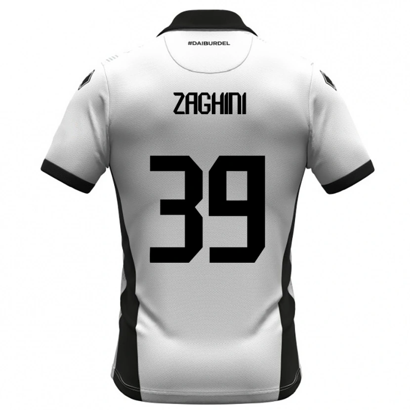 Danxen Damen Mattia Zaghini #39 Weiß Schwarz Orange Heimtrikot Trikot 2025/26 T-Shirt