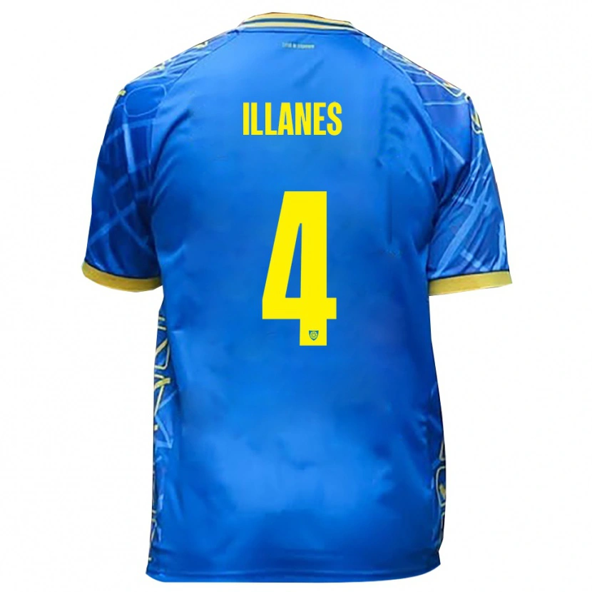 Danxen Damen Julián Illanes #4 Himmelblau Gelb Heimtrikot Trikot 2025/26 T-Shirt
