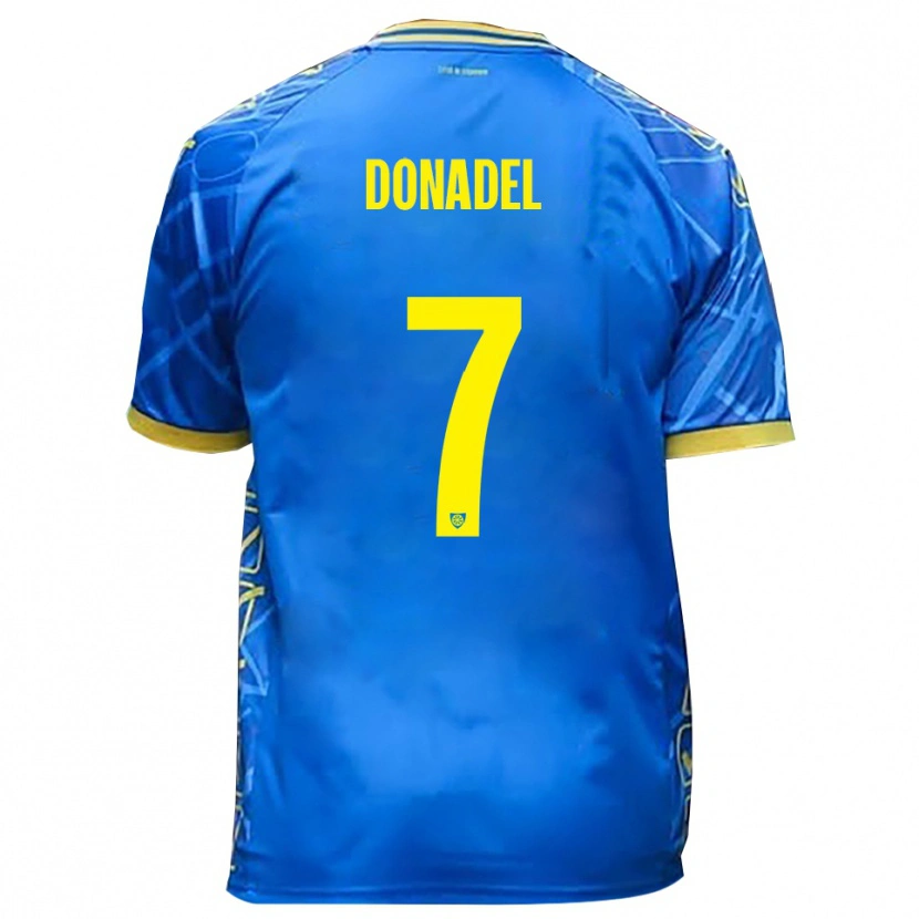 Danxen Damen Tommaso Donadel #7 Himmelblau Gelb Heimtrikot Trikot 2025/26 T-Shirt