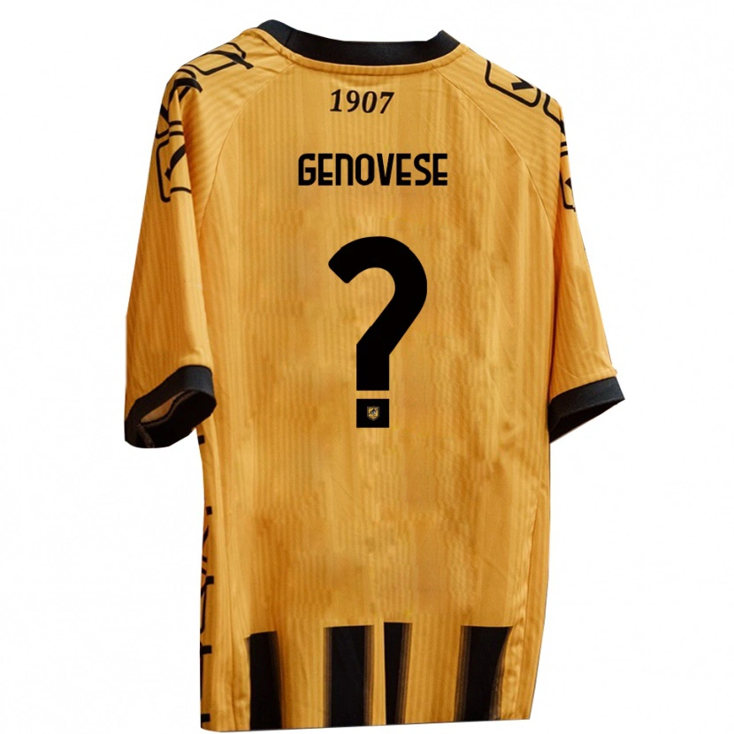 Danxen Damen Mattia Genovese #0 Gelb Schwarz Heimtrikot Trikot 2025/26 T-Shirt
