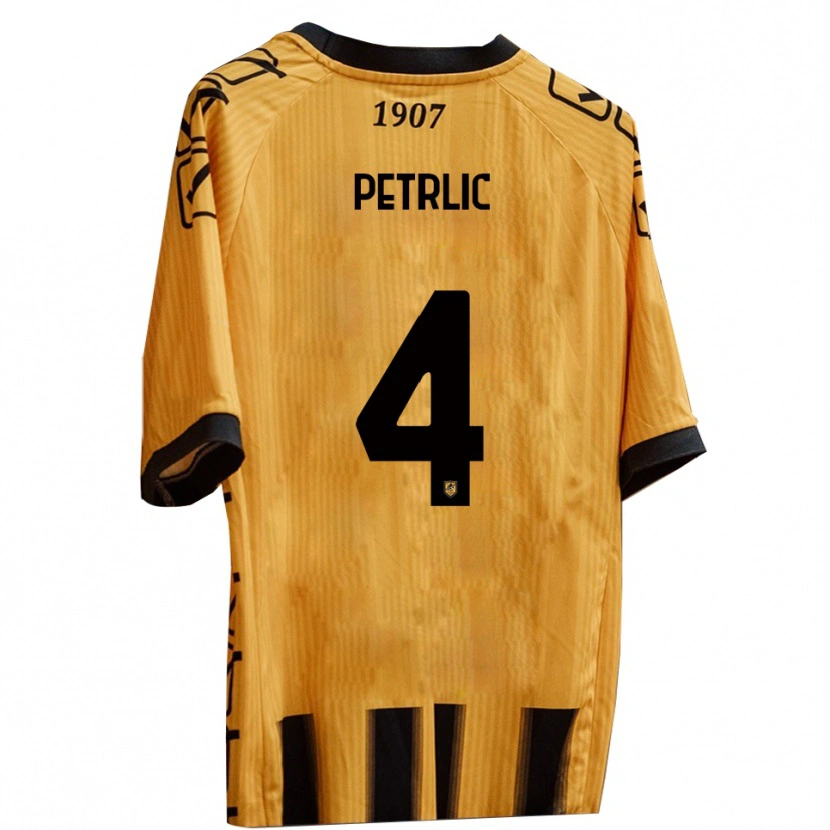 Danxen Damen Vincenzo Petrlic #4 Gelb Schwarz Heimtrikot Trikot 2025/26 T-Shirt
