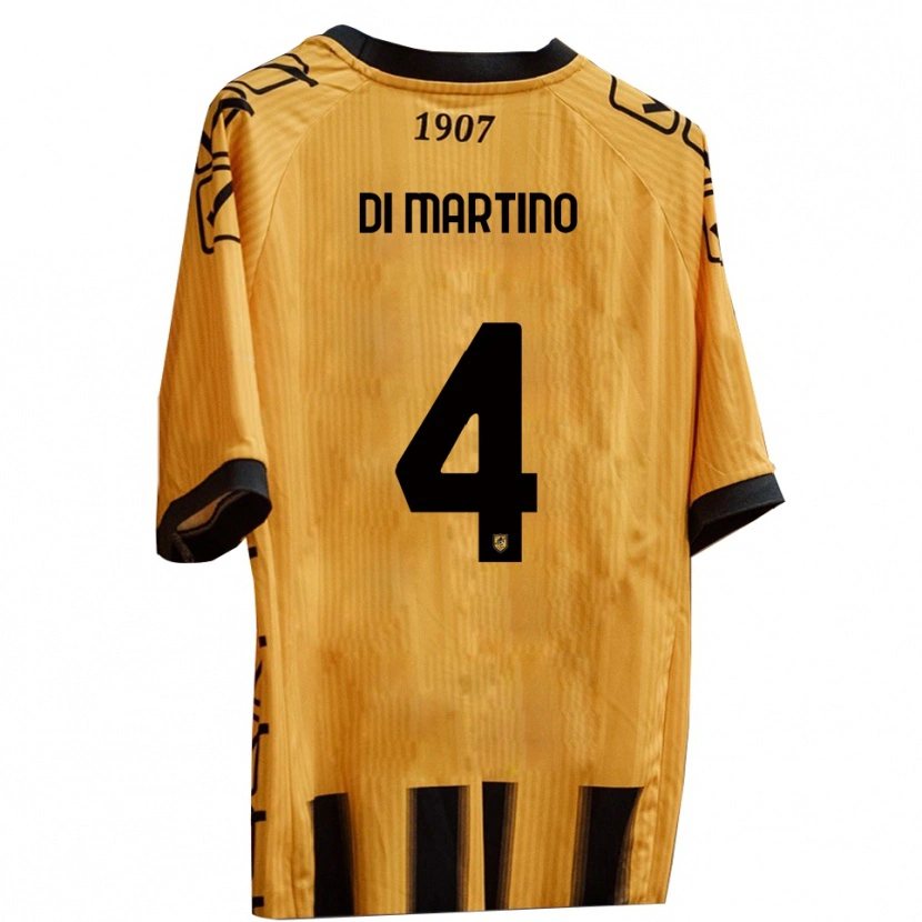 Danxen Damen Mattia Di Martino #4 Gelb Schwarz Heimtrikot Trikot 2025/26 T-Shirt