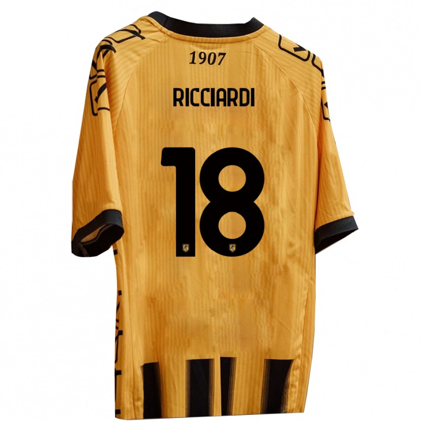 Danxen Damen Claudio Ricciardi #18 Gelb Schwarz Heimtrikot Trikot 2025/26 T-Shirt