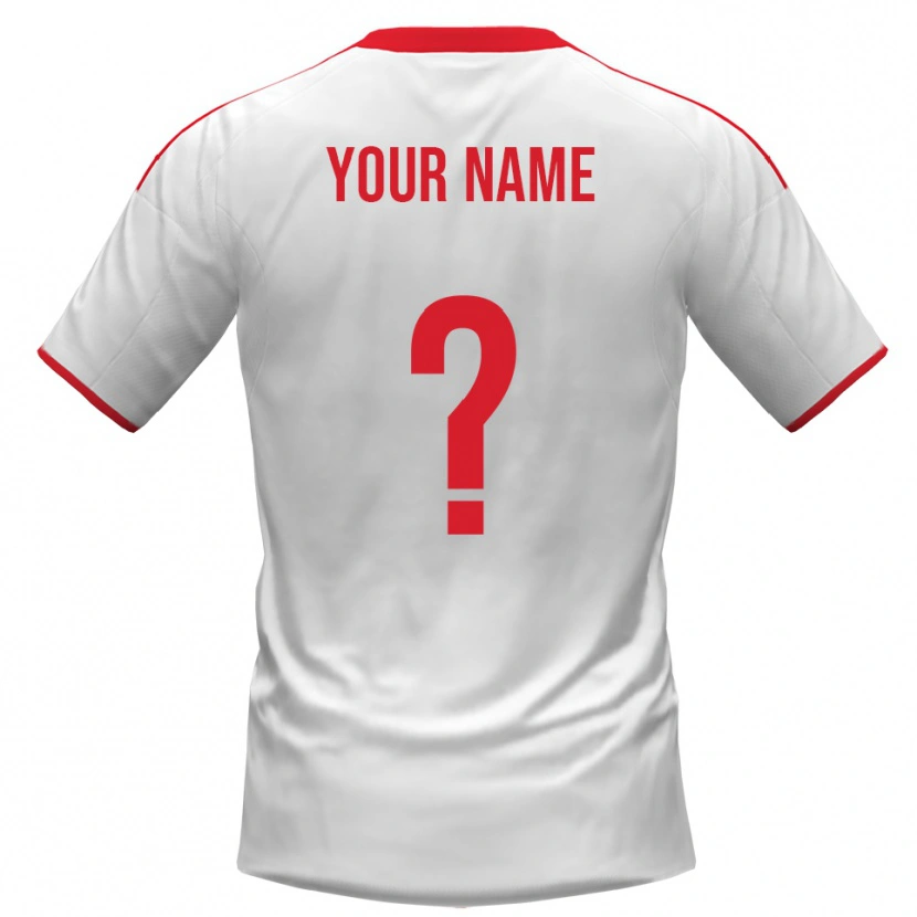 Danxen Damen Ihren Namen #0 Weiß Rot Heimtrikot Trikot 2025/26 T-Shirt