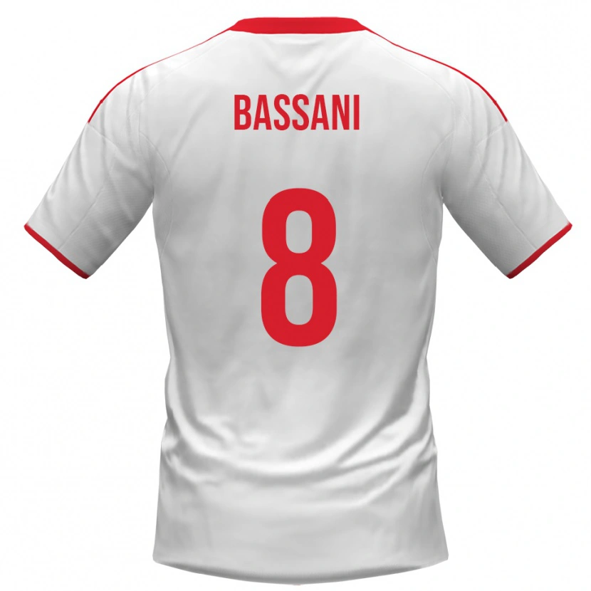 Danxen Damen Nicolò Bassani #8 Weiß Rot Heimtrikot Trikot 2025/26 T-Shirt