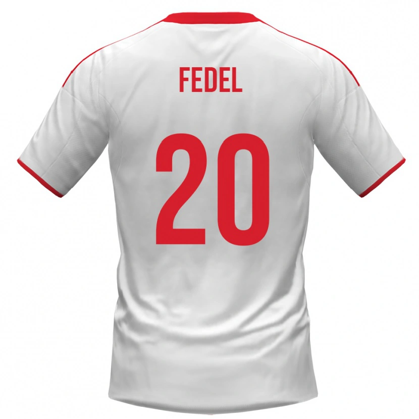 Danxen Damen Giacomo Fedel #20 Weiß Rot Heimtrikot Trikot 2025/26 T-Shirt