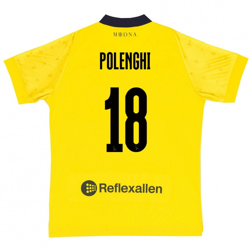 Danxen Damen Damiano Polenghi #18 Gelb Marineblau Heimtrikot Trikot 2025/26 T-Shirt