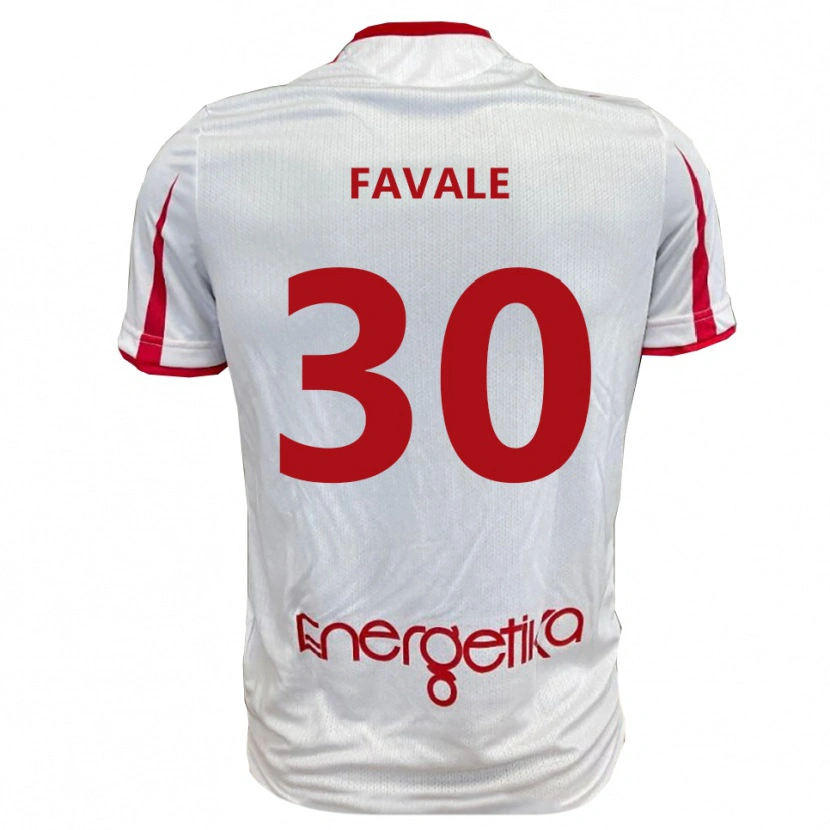 Danxen Damen Giulio Favale #30 Weiß Rot Heimtrikot Trikot 2025/26 T-Shirt