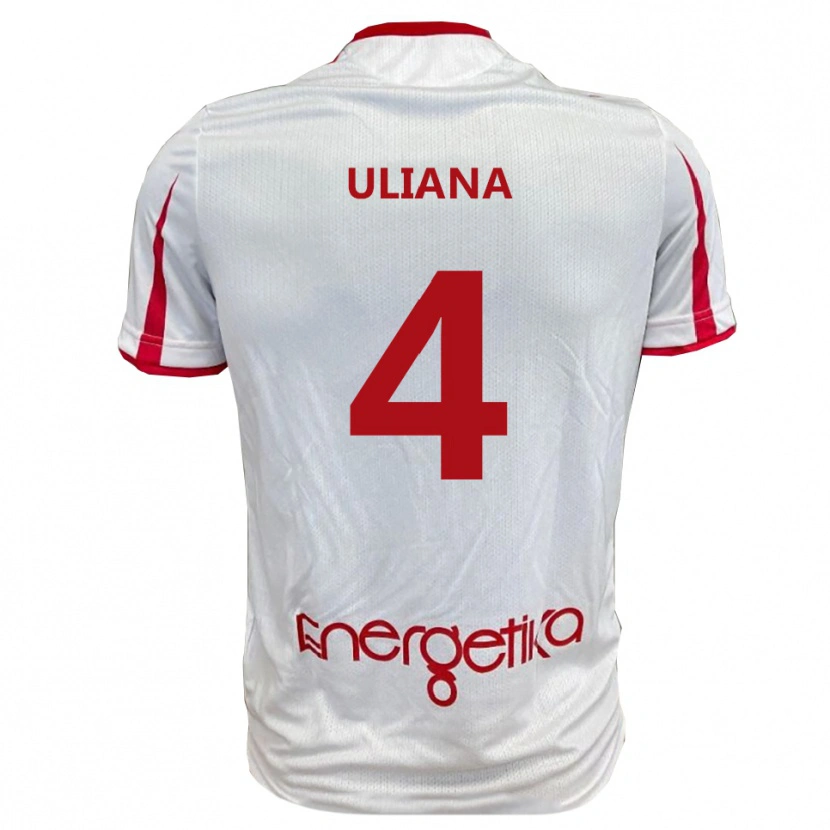 Danxen Damen Gabriele Uliana #4 Weiß Rot Heimtrikot Trikot 2025/26 T-Shirt