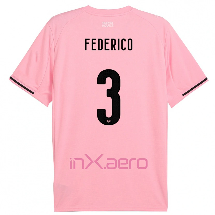 Danxen Damen Davide Federico #3 Pink Schwarz Heimtrikot Trikot 2025/26 T-Shirt