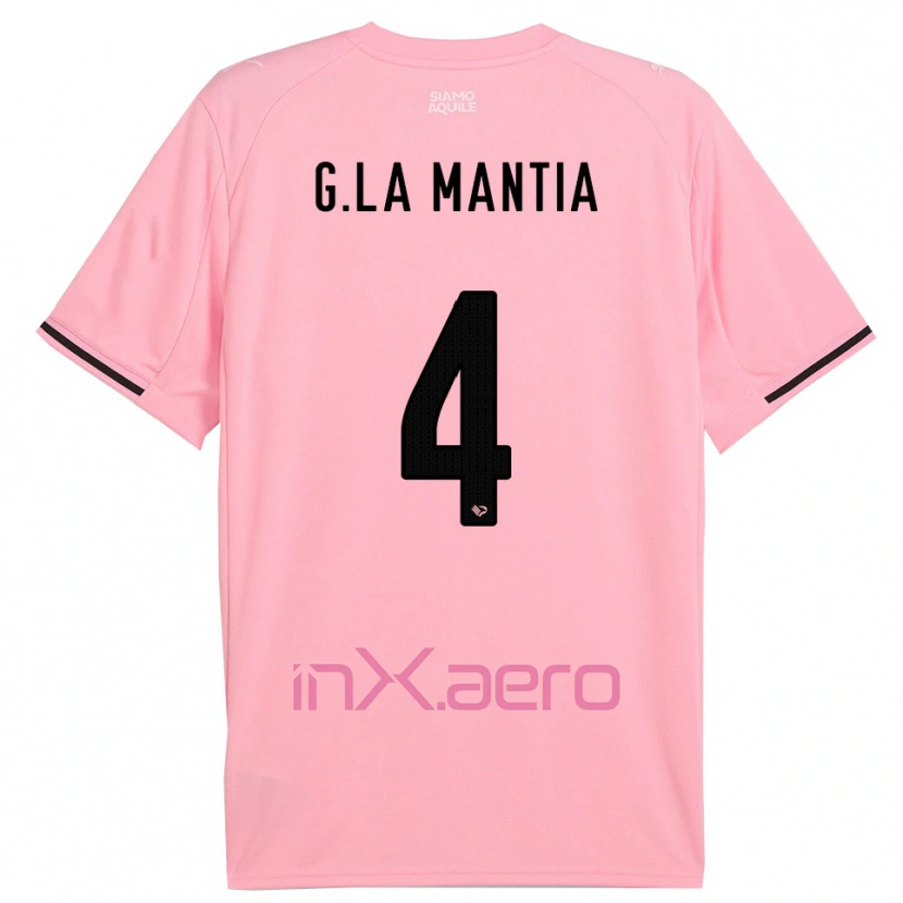 Danxen Damen Giulio La Mantia #4 Pink Schwarz Heimtrikot Trikot 2025/26 T-Shirt