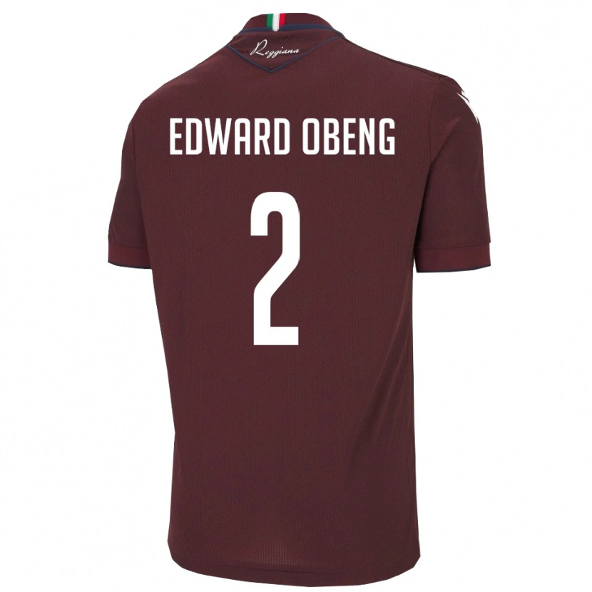 Danxen Damen Elijah Edward Obeng #2 Burgund Weiß Heimtrikot Trikot 2025/26 T-Shirt