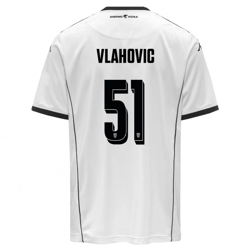 Danxen Damen Vanja Vlahović #51 Weiß Schwarz Heimtrikot Trikot 2025/26 T-Shirt