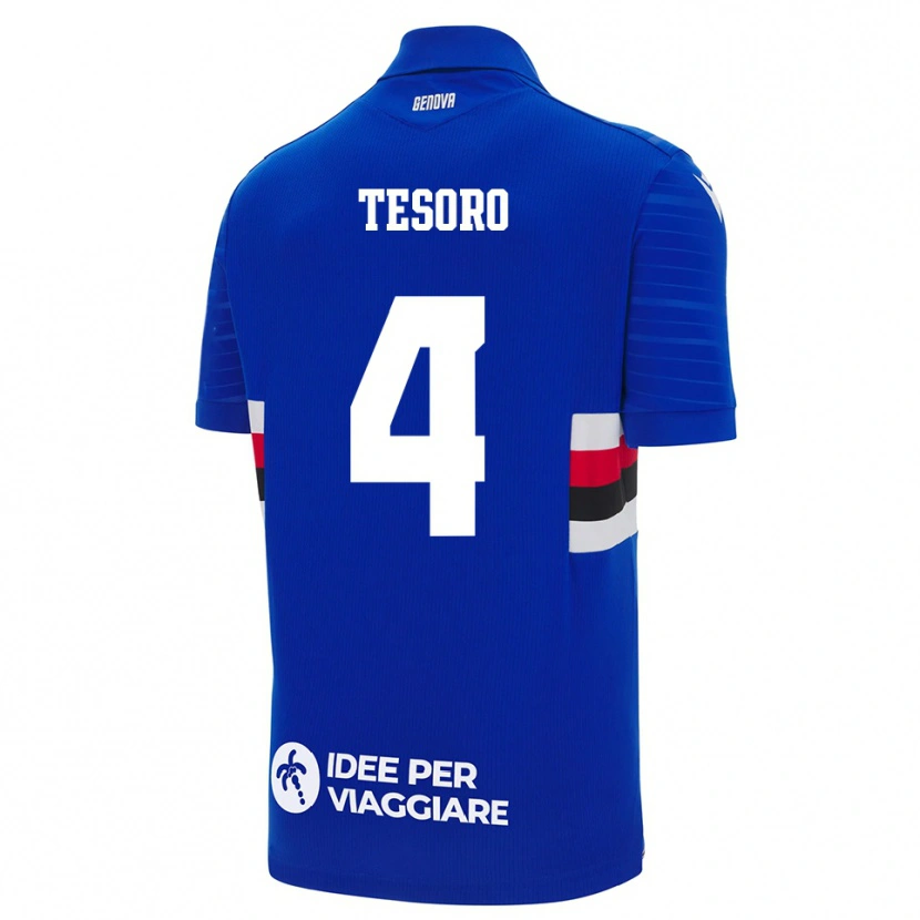 Danxen Damen Cristian Tesoro #4 Blau Weiß Heimtrikot Trikot 2025/26 T-Shirt