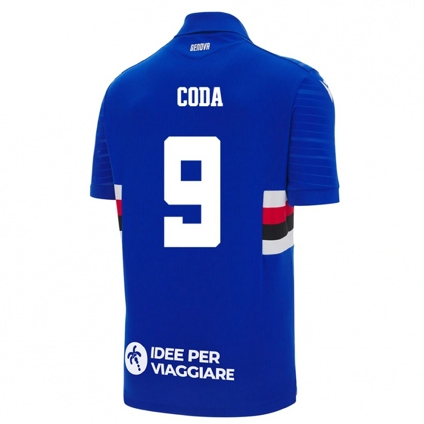 Danxen Damen Massimo Coda #9 Blau Weiß Heimtrikot Trikot 2025/26 T-Shirt