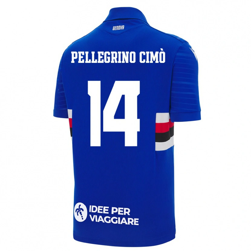 Danxen Damen Giada Pellegrino Cimò #14 Blau Weiß Heimtrikot Trikot 2025/26 T-Shirt