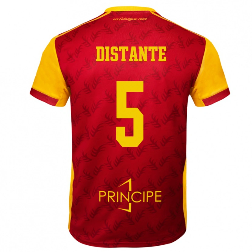 Danxen Damen Marco Distante #5 Gelb Rot Heimtrikot Trikot 2025/26 T-Shirt
